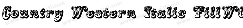 Country Western Italic FillW00字体转换